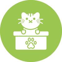 Cat Box Mobile Ready Icon vector