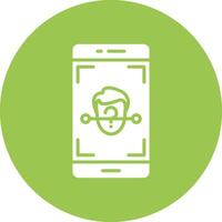 Face Id Simple Line Sketch vector
