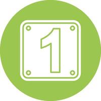 Number 1 Gradient Style Icon vector