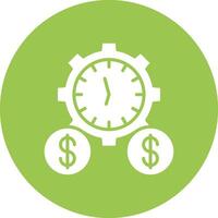 Time Is Money Frame Icon vector