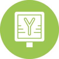 Y Intersection Conceptual Line Work vector