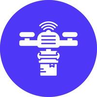 Drone Delivery Responsive Icon Badge vector