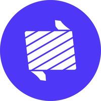 Folded Ribbon Interactive Icon Badge vector