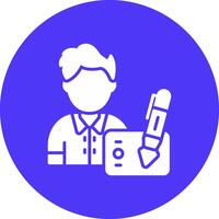 Graphic Designer Mono Icon Symbol vector