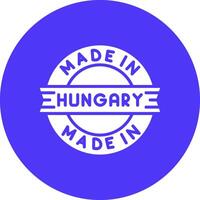Made In Hungary Functional Flat Style vector