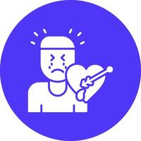 Mental Breakdown Flat Line Drawing vector