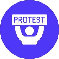 Protest Dark Theme Element vector