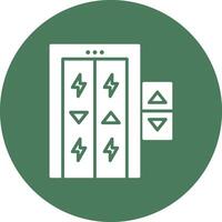 Elevator Mono Icon Symbol vector