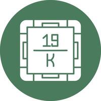 Potassium Sharp Edge Symbol vector