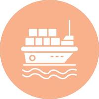 Cargo Ship Compact App Icon vector