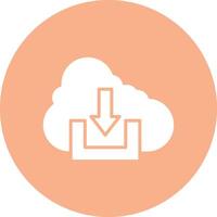 Cloud Download Simple Line Sketch vector