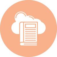 Cloud Library Flat Styled Symbol vector