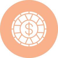 Dollar Chip Digital UI Element vector