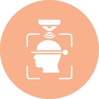 Face Recognition Clean Grid Icon vector