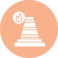 Traffic Cone Pixel Perfect Design vector