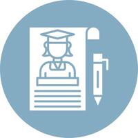 Curriculum Rounded Line Illustration vector