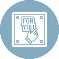 For You Interactive Icon Badge vector