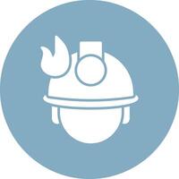 Firefighter Helmet Interactive Icon Badge vector