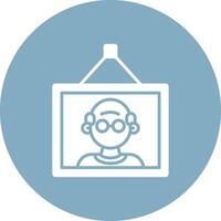 Old Man Conceptual Line Work vector