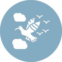 pigeon 3D Line Art Piece vector
