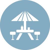 Picnic Table Gradient Tint Artwork vector