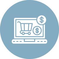 Shopping Online Bold Web Icon vector