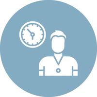 Working Hours Bold Web Icon vector