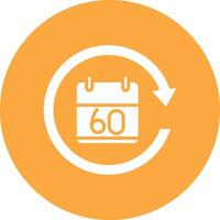 60 Days Soft Shadow Design vector