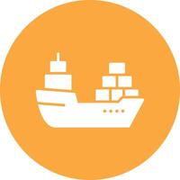 Cargo Ship Graphic Interface Asset vector