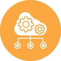 Cloud Settings Responsive Icon Badge vector