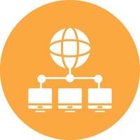 Computer Networks Mono Icon Symbol vector