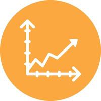 Line Graph Flat Line Drawing vector