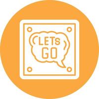 Lets Go Creative Flat Illustration vector
