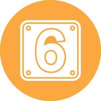 Number 6 UI Concept Symbol vector
