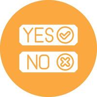 Yes Or No Bold App Illustration vector