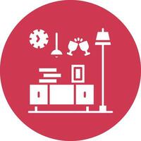 Sideboard Rounded Line Illustration vector
