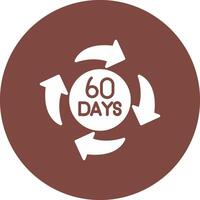 60 Days Functional Flat Style vector