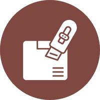 Do Not Open With Knife Frame Icon vector