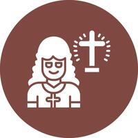 Nun Lined Visual Concept vector