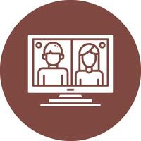 Online Interview Digital Concept Icon vector