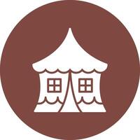 Tent Flat Styled Symbol vector