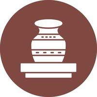 Vase 3D Line Art Piece vector