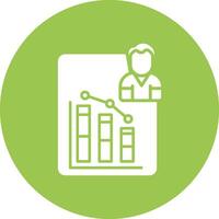 Bar Chart Subtle Shadow Icon vector