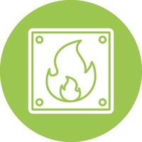 Fire Stylized Tech Element vector