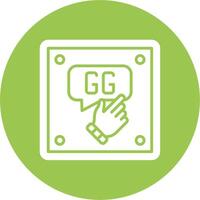 Gg Outline Graphic Design vector