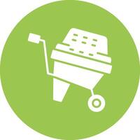 Wheelbarrow Minimal Touch Graphic vector