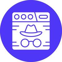 Incognito Gradient Style Icon vector