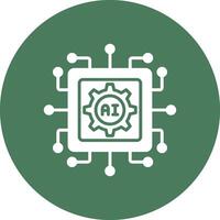 Artificial Intelligence Minimal Touch Graphic vector