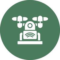 Drone Interactive Icon Badge vector