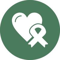 Heart Shadowed Icon Style vector